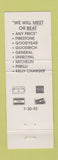 Matchbook Cover - B&R Wholesale Tire Wheel Youngstown OH YELLOW
