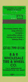 Matchbook Cover - B&R Wholesale Tire Wheel Youngstown OH GREEN