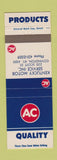 Matchbook Cover - AC Spark Plugs Covington KY