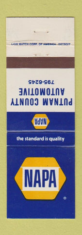 Matchbook Cover - NAPA Auto Parts Putnam County