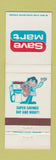 Matchbook Cover - Save Mart oil gas grocery
