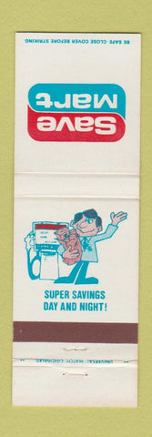 Matchbook Cover - Save Mart oil gas grocery