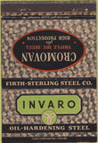 Matchbook Cover - Invaro Steel Hartford CT 40 Strike