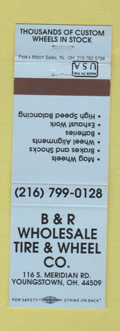 Matchbook Cover - B&R Wholesale Tire Wheel Youngstown OH BLUE