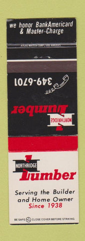 Matchbook Cover - Northridge Lumber