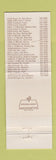 Matchbook Cover - Tubby's Subs Detroit Fraser Troy Warren Taylor Pontiac MI