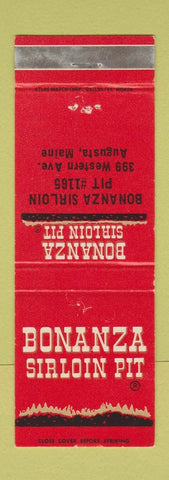 Matchbook Cover - Bonanza Sirloin Pit Augusta ME WEAR