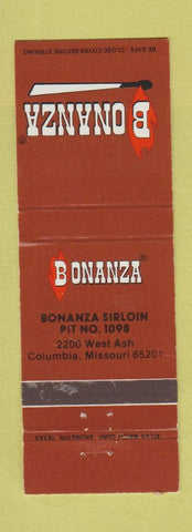 Matchbook Cover - Bonanza Restaurant Columbia MO