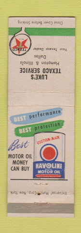 Matchbook Cover - Luke's Texaco oil gas Dallas TX