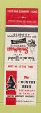 Matchbook Cover - Country Fare Restaurant Tavern London ON