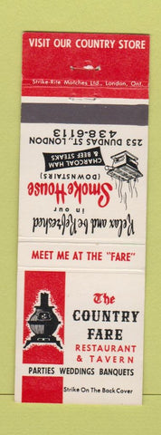Matchbook Cover - Country Fare Restaurant Tavern London ON