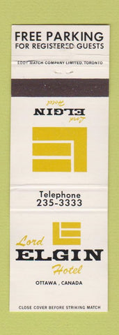 Matchbook Cover - Lord Elgin Hotel Ottawa ON