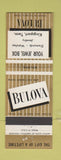 Matchbook Cover - Bulova Watches Jewelry Kingsport TN