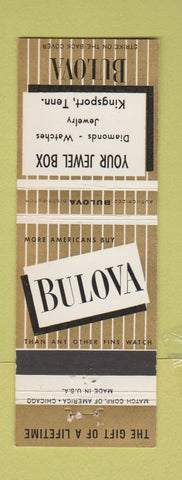 Matchbook Cover - Bulova Watches Jewelry Kingsport TN