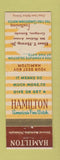 Matchbook Cover - Hamilton Watches Elmet Herzog Covrington KY