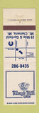 Matchbook Cover - King's Mill Inn Mount Clemens MI WEAR