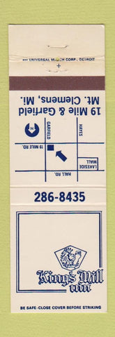 Matchbook Cover - King's Mill Inn Mount Clemens MI WEAR