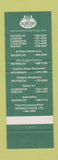 Matchbook Cover - Krebs Restaurants Waterloo London Cambridge Whitby ON