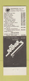 Matchbook Cover - Zim's Restaurants San Francisco Marin CA