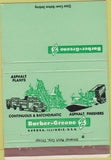 Matchbook Cover - Barber Green Tractors Aurora IL BLANK 40 Strike