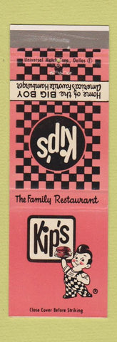 Matchbook Cover - Kip's Big Boy Hamburgers Dallas Houston Oklahoma City