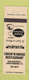 Matchbook Cover - Chick n House Restaurant Christiansburg VA PEACH