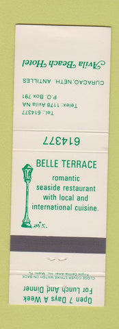 Matchbook Cover - Belle Terrace Avila Beach Hotel Curacao Netherlands Antilles