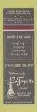 Matchbook Cover - LaFayette Hotel Atlantic City NJ WEAR #2