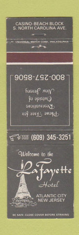 Matchbook Cover - LaFayette Hotel Atlantic City NJ WEAR #2