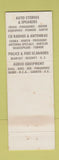 Matchbook Cover - Stereo Tape Systems Ellwood City New Castle PA WEAR