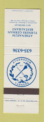 Matchbook Cover - Athenaeum Turners German Restaurant
