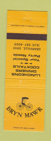 Matchbook Cover - Bryn Mawr Restaurant Granville OH