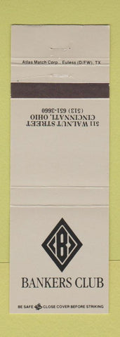 Matchbook Cover - Bankers Club Cincinnati OH