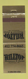 Matchbook Cover - Hilltop Restaurant Rochester PA