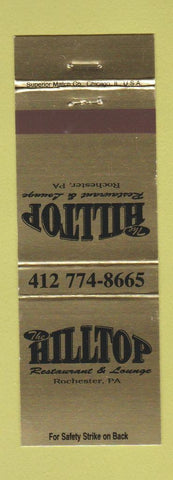 Matchbook Cover - Hilltop Restaurant Rochester PA