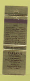 Matchbook Cover - Carlan's Fine Gifts Palm Springs CA Las Vegas NV WEAR