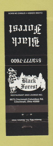 Matchbook Cover - Black Forest Restaurant Cincinnati OH