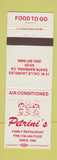 Matchbook Cover - Petrini's Italian Restaurant Santa Barbara CA