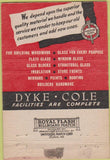 Matchbook Cover - Dyke millwork glass Little Rock AR Memphis TN 40 Strike