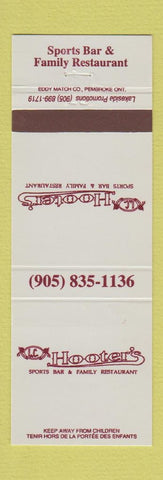 Matchbook Cover - Hooter's Family Restaurant Port Colborne? ON