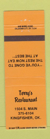 Matchbook Cover - Terry's Restaurant Kingfisher OK