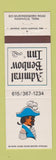 Matchbook Cover - Admiral Benbow Inn Nashville TN