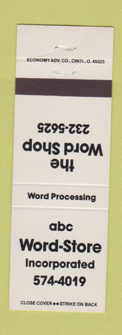 Matchbook Cover - ABC Word Store Word Processing