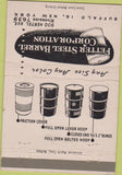 Matchbook Cover - Fetter Steel Barrel Corp Buffalo NY 40 Strike