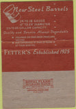 Matchbook Cover - Fetter Steel Barrel Corp Buffalo NY 40 Strike