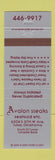 Matchbook Cover - Avalon Steaks Seafood Tulsa OK