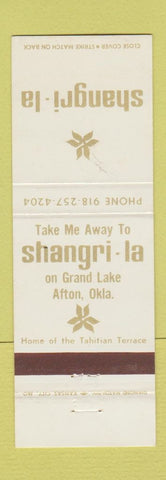 Matchbook Cover - Shangri La on Grand Lake Afton OK