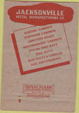 Matchbook Cover - Jacksonville Metal FL WEAR 40 Strike