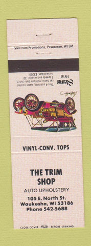 Matchbook Cover - The Trim Shop Auto Upholstery Waukesha WI