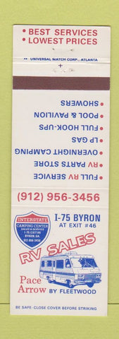 Matchbook Cover - RV Sales Byron GA